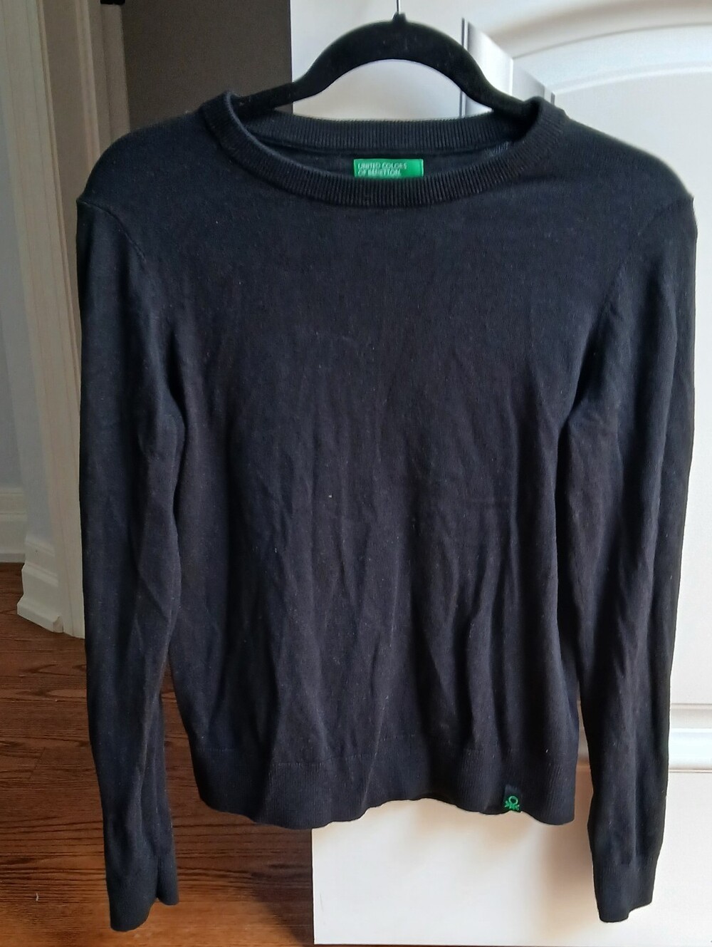 Soft cotton United Colors Of Benetton Black Crewneck Women’s Sweater